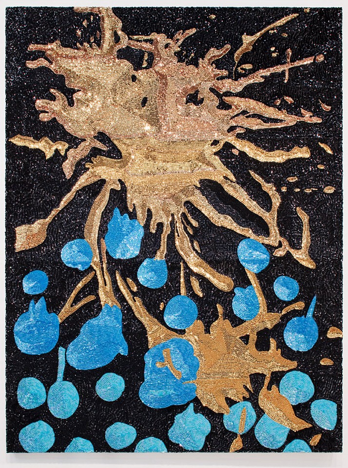 DANIEL GONZALEZ, Happiness Before Civilization - Ghost, 2009
hand sewn sequins on canvas, pins, 63 x 79 7/8 in. (160 x 203 cm)
GD-C-0003