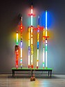 ALEX TRIMINO, Artillery
2021, fluorescent tubes, knitting, crochet, fibers and found objects