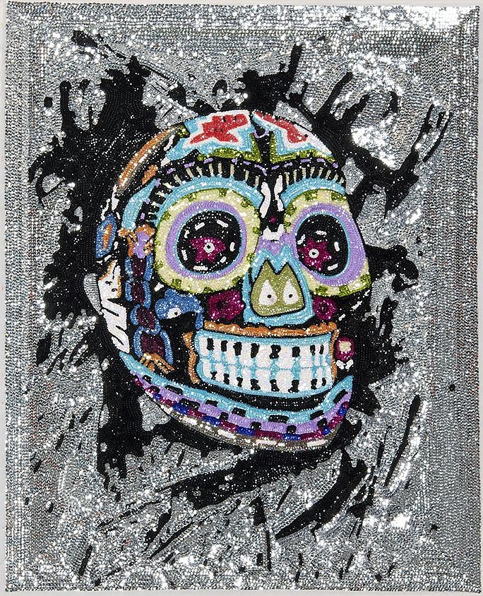 DANIEL GONZALEZ, Criminal Aesthetic Fashion - El Cabron, 2013
hand sewn sequins on canvas, 30 x 39 in. (76.2 x 99.1 cm)
GD-C-0054