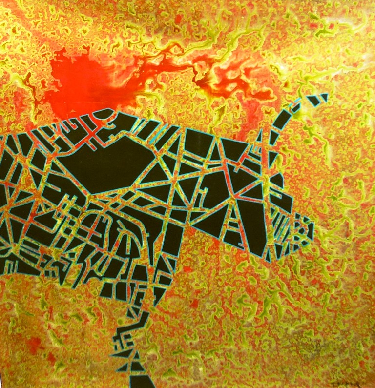 IBRAHIM MIRANDA, Un Toro en Paris, 2011
Acrylic on canvas ( Florida Mining), 49 1/4 x 49 1/4 in. (125 x 125 cm)
MI-C-0016