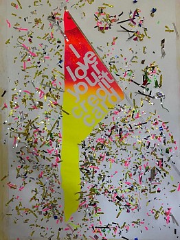 Work: Poster Paintings, I love your credit card, 2022