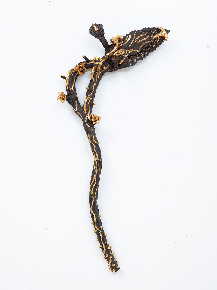 NICOLAS LEIVA, FLOWER, 2024
Black clay with gold, 6 x 10 x 40 1/2 in. (15.2 x 25.4 x 102.9 cm)
NL--C0025