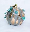 NICOLAS LEIVA, SPHERES
2024, Majolica and gold