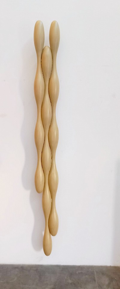 SANTIAGO VILLANUEVA, MACHIMBRADO LIQUEN, 2024
wood, MDFcement and satin lacquer, 86 1/2 x 11 3/4 x 4 5/8 in. (220 x 30 x 12 cm)
VS--C0049