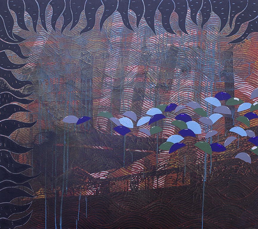 IBRAHIM MIRANDA, Paisaje con Ingenio, 2016
acrylic on canvas, 49 1/8 x 55 1/2 in. (125 x 141 cm)
MI--C0164